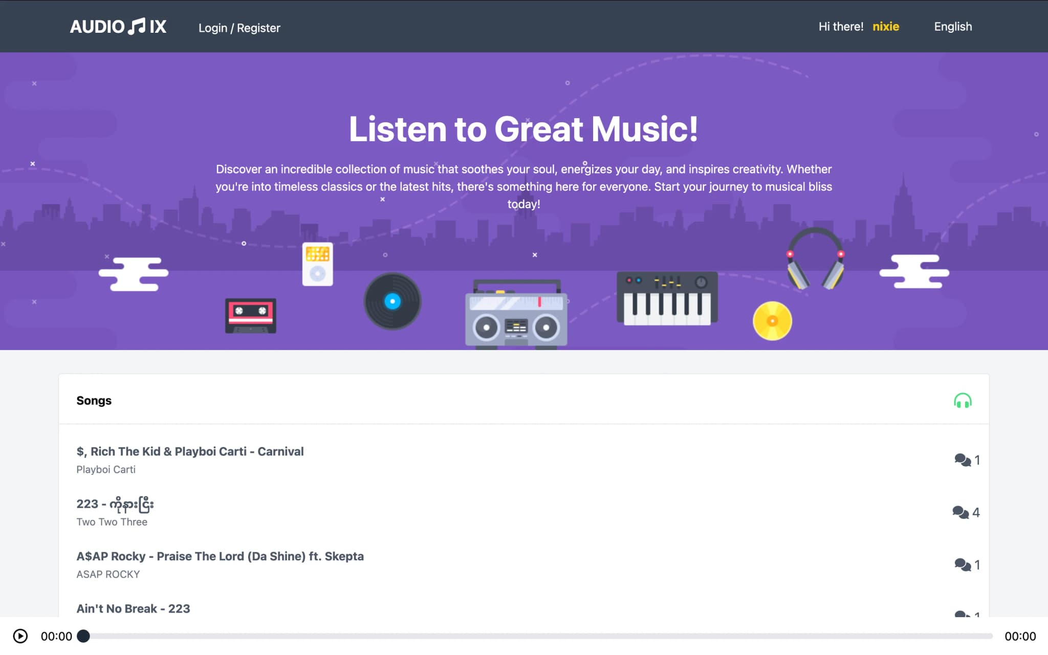 An image of the Audionix project.