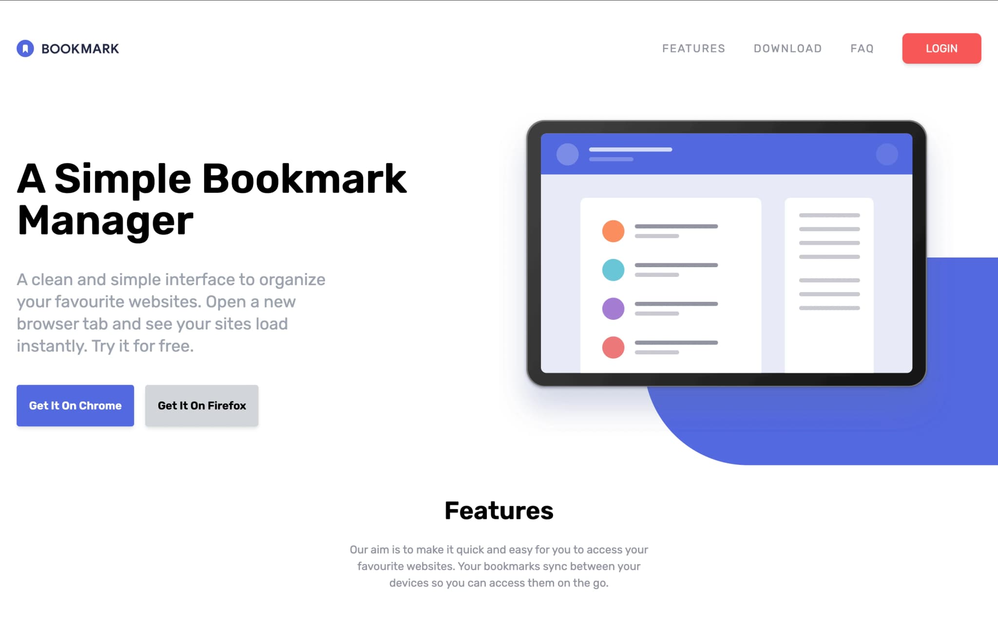An image of the Bookmark project.